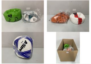 BOX OF SPORTS ITEMS TO INC.HY-PRO BASKETBALL