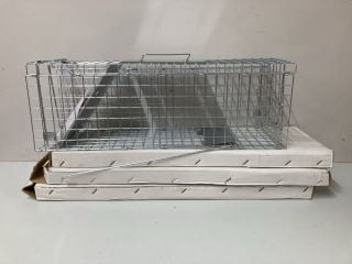 4 X LARGE METAL HUMANE PET TRAPS