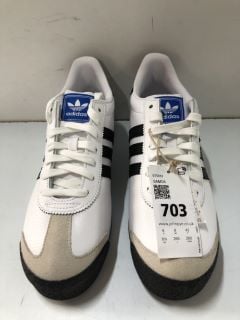 ADIDAS SAMOA BLACK & WHITE TRAINERS - SIZE: 8