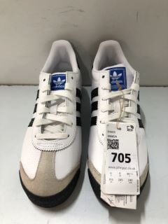 ADIDAS SAMOA BLACK & WHITE TRAINERS - SIZE: 6