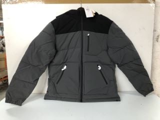 JACK & JONES OTTO HOODED PADDED ASPHALT/BLACK COAT - SIZE: M - RPP.£65