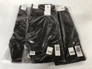 3 X JACK & JONES GLENN SLIM FIT JEANS - BLACK - SIZE: W32 L30 - RRP.£30 EACH