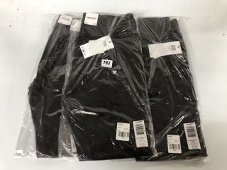 3 X JACK & JONES GLENN SLIM FIT JEANS - BLACK - SIZE: W30 L30 - RRP.£30 EACH