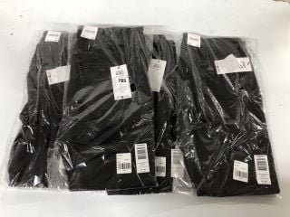 4 X JACK & JONES GLENN SLIM FIT JEANS - BLACK - SIZE: W32 L30 - RRP.£30 EACH