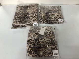 3 X LEOPARD PRINT DENIM MIDI SKIRTS - SIZE: 20 - RRP.£30 EACH