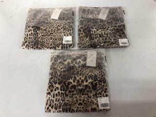 3 X LEOPARD PRINT DENIM MIDI SKIRTS - SIZE: 18 - RRP.£30 EACH