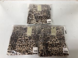 3 X LEOPARD PRINT DENIM MIDI SKIRTS - SIZE: 14 - RRP.£30 EACH