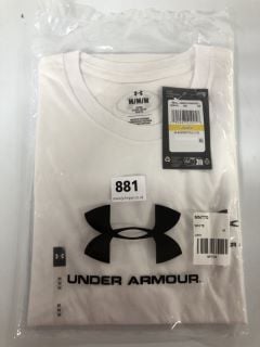 4 X UNDER ARMOUR TRAINING SPORTSTYLE LEFT CHEST LOGO T-SHIRT - WHITE - SIZE: M - RRP.£25 EACH