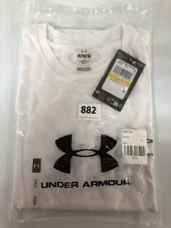 4 X UNDER ARMOUR TRAINING SPORTSTYLE LEFT CHEST LOGO T-SHIRT - WHITE - SIZE: M - RRP.£25 EACH