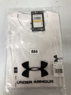 4 X UNDER ARMOUR TRAINING SPORTSTYLE LEFT CHEST LOGO T-SHIRT - WHITE - SIZE: M - RRP.£25 EACH