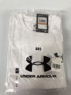 4 X UNDER ARMOUR TRAINING SPORTSTYLE LEFT CHEST LOGO T-SHIRT - WHITE - SIZE: S - RRP.£25 EACH