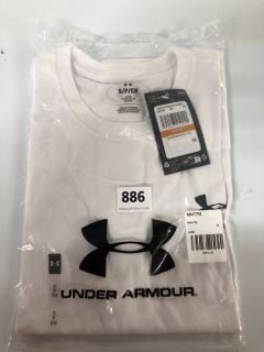 4 X UNDER ARMOUR TRAINING SPORTSTYLE LEFT CHEST LOGO T-SHIRT - WHITE - SIZE: S - RRP.£25 EACH