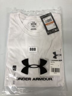 4 X UNDER ARMOUR TRAINING SPORTSTYLE LEFT CHEST LOGO T-SHIRT - WHITE - SIZE: S - RRP.£25 EACH