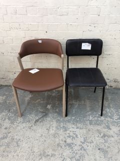 JOHN LEWIS SANTINO DINING CHAIR & NKUKU UKARI LEATHER DINING CHAIR (RRP:£114.00 & £112.00)