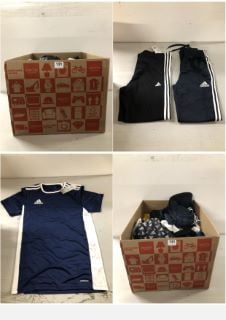 BOX OF CLOTHES TO INC WOMENS BLACK ADIDAS LEGGINGS SIZE - UK XL