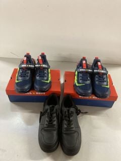 3 X PAIRS OF SHOES INC BULL BOYS TRAINERS IN BLUE SIZE - UK 3