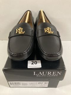 RALPH LAUREN BARNSBURY-FL-CSL SHOES IN BLACK UK SIZE 4.5