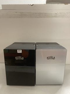 2 X KUHLA MINI FRIDGE INC BLACK MINI FRIDGE