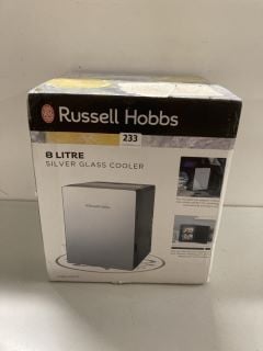 RUSSELL HOBBS 8 LITRE SILVER GLASS COOLER