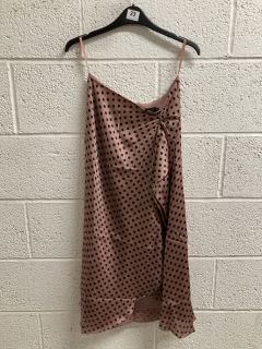 TED BAKER POLKA DOT DRESS IN DUSKY PINK SIZE UK 2