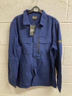 BARBOUR INTERNATIONAL SLIPSTREAM OVERSHIRT IN REGAL BLUE SIZE UK L