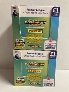 2 X PREMIER LEAGUE PANINI TRADING CARD BOXES WITH 70 PACKS IN EACH BOX - TOTAL RRP £140