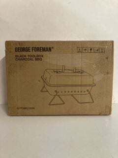 GEORGE FOREMAN BLACK TOOLBOX CHARCOAL BBQ