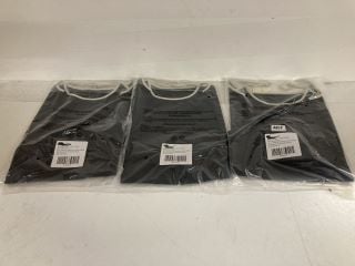 3 X BASIQUE BOYSHORT BODYSUITS IN BLACK - SIZE S - TOTAL RRP £132