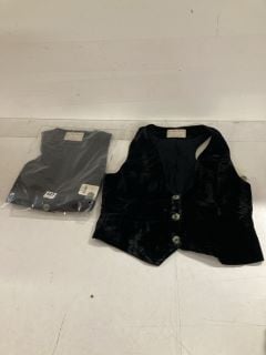 2 X LIBBY DESIGNER VESTS IN BLACK - SIZE L - TOTAL RRP £156