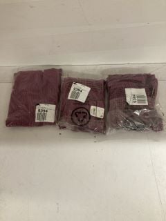 3 X ROLL WITH IT THERMAL DESIGNER TOPS IN WINE RED - SIZE S - TOTAL RRP £132