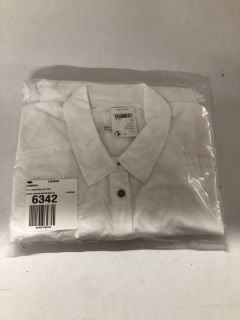 FREYA POPLIN DESIGNER SHIRT IN WHITE - SIZE XS - RRP £118