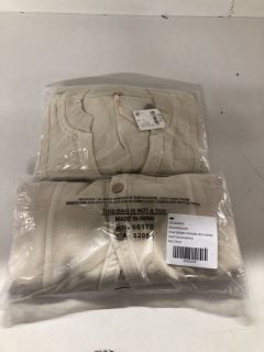 2 X EASTON DESIGNER ROMPER SHIRTS IN NEUTRAL - SIZE M - TOTAL RRP £156