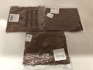 3 X LOW BACK SEAMLESS DRESS IN BROWN - SIZE M-L/M-G - TOTAL RRP £120