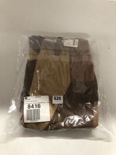 NO BOUNDARIES PIECED CORD TROUSERS IN BROWN - SIZE 24 - RRP £188