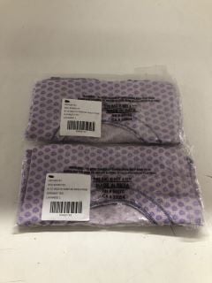 2 X GARNER DESIGNER TEES IN LAVANDER - SIZE L - RRP £116