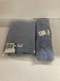 2 X SOUL SONG DESIGNER TEES IN BLUE - SIZE L - TOTAL RRP £136