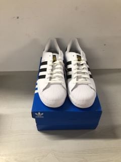 ADIDAS SUPERSTAR TRAINERS WHITE/BLACK - SIZE UK 11