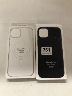 2 X APPLE IPHONE 15 PLUS PHONE CASES