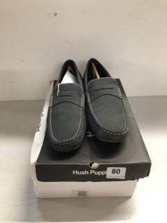 HUSH PUPPIES NAVY LOAFERS - SIZE UK 8