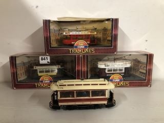 4 X VINTAGE COLLECTABLE MODEL CORGI TRAMLINES TRAMS TO INCLUDE IN THE ISLE OF MAN