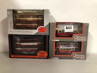 4 X VINTAGE COLLECTABLE MODEL CARS TO INCLUDE CORGI 'THE ORIGINAL OMNIBUS' COMPANY DOUBLE DECKER