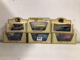 6 X VINTAGE COLLECTABLE METAL CARS TO INCLUDE MODELS OF YESTERYEAR MICHELIN VAN