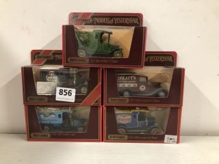 5 X MATCHBOX MODELS OF YESTERYEAR METAL CARS TO INCLUDE Y-12 1912 MODEL T FORD