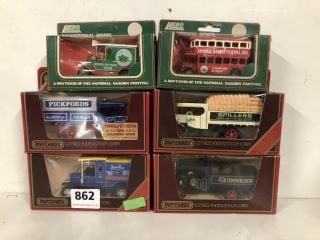 6 X VINTAGE COLLECTABLE METAL CAR MODELS TO INCLUDE PICKFORDS REMOVALS