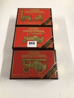 3 X MATCHBOX MODELS OF YESTERYEAR LIMITED EDITION METAL CARS TO INCLUDE 1894 AVELING PORTER STEAM ROLLER