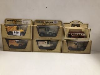 6 X VINTAGE COLLECTABLE METAL MODELS TO INCLUDE MODELS OF YESTERYEAR GOLD FLAKE VAN