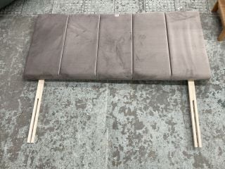 JOHN LEWIS VELVET UPHOLSTERED HEADBOARD IN BRONZE 135CM RRP £279