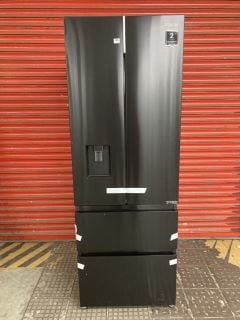 HISENSE AMERICAN STYLE FRENCH DRAWER FRIDGE FREEZER WITH WATER DISPENSER MODEL RF632N4WFE RRP £1,062