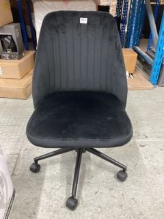 BLACK VELVET OFFICE CHAIR