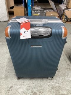 SWISS MILITARY HARDSHELL SPINNER SUITCASE IN BLUE